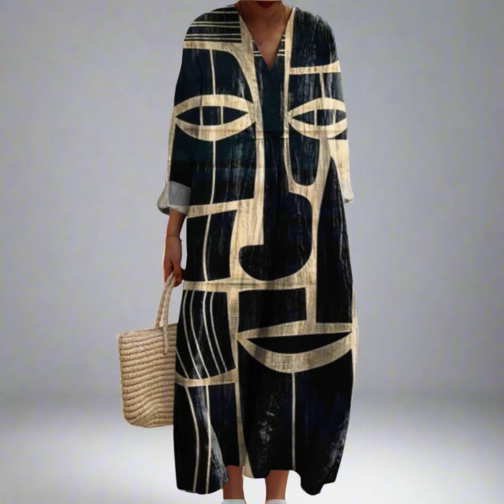 Lorna™ | Elegant Long Sleeve Maxi Dress