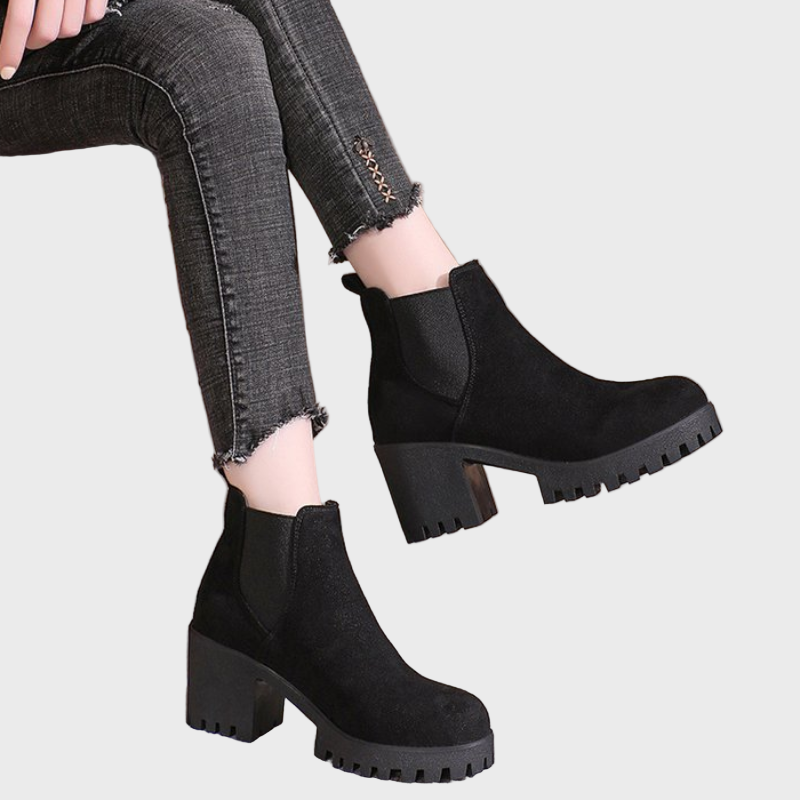 Marley | Block Heel Short Boots 1