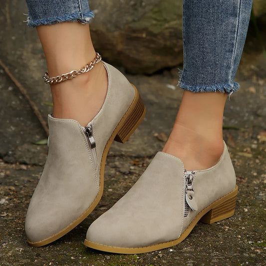 Megan | Stylish Zip-Up Boots