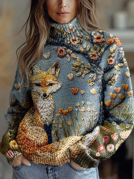 Meirael - Autumn Glow Turtleneck Sweater