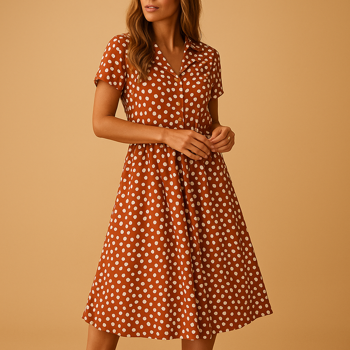 Midi Dress - Stylish V-Neck A-Line Midi Dresses for Women