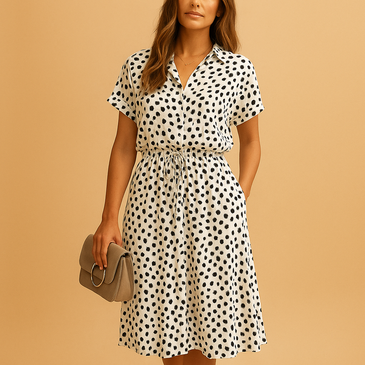 Midi Dress - Stylish V-Neck A-Line Midi Dresses for Women