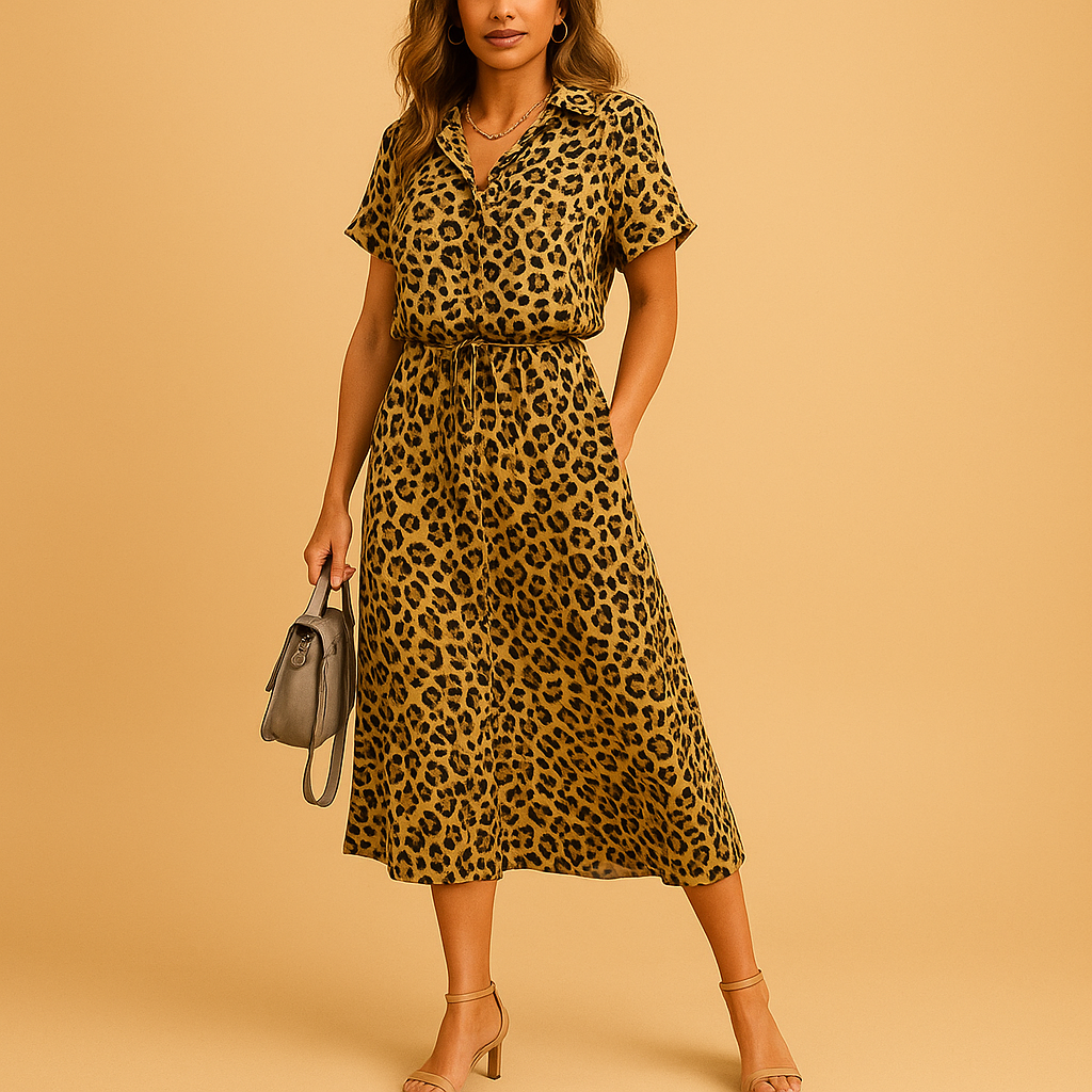 Midi Dress - Stylish V-Neck A-Line Midi Dresses for Women