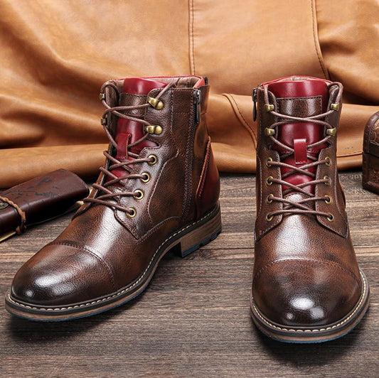 Miles - Classic Leather Oxford Boots 0