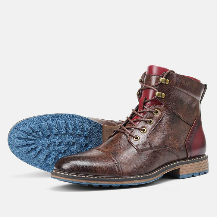 Miles - Classic Leather Oxford Boots 8