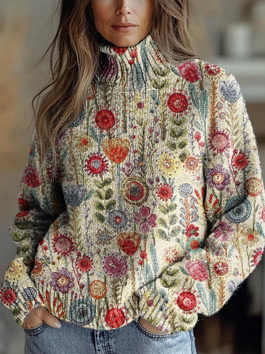 Naelith - Autumn Glow Turtleneck Sweater