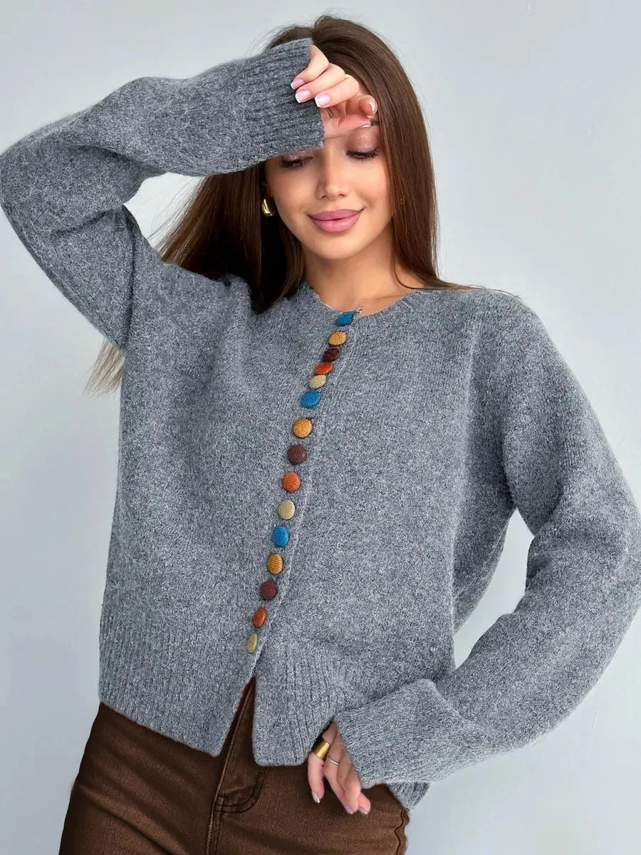 Noelle | Button Accent Cardigan