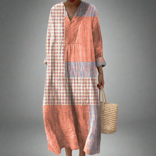 Nora™ | Playful Maxi Dress with Sleeves