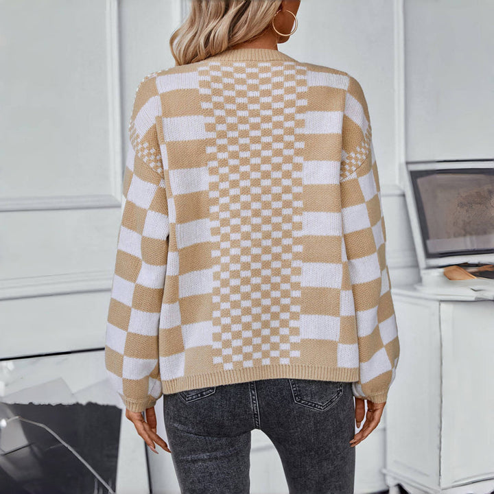 Plaid Cardigan for Women - Cozy Long Sleeve Layering Essential