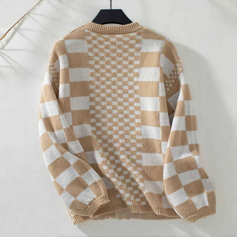 Plaid Cardigan for Women - Cozy Long Sleeve Layering Essential
