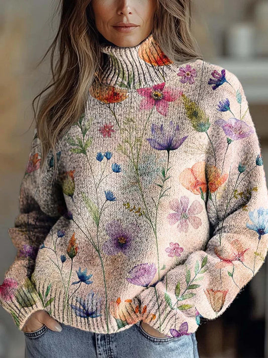 Pryndra - Autumn Glow Turtleneck Sweater