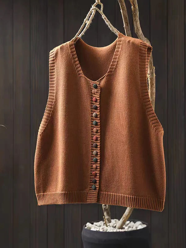 Rosalie | Knitted Button Vest