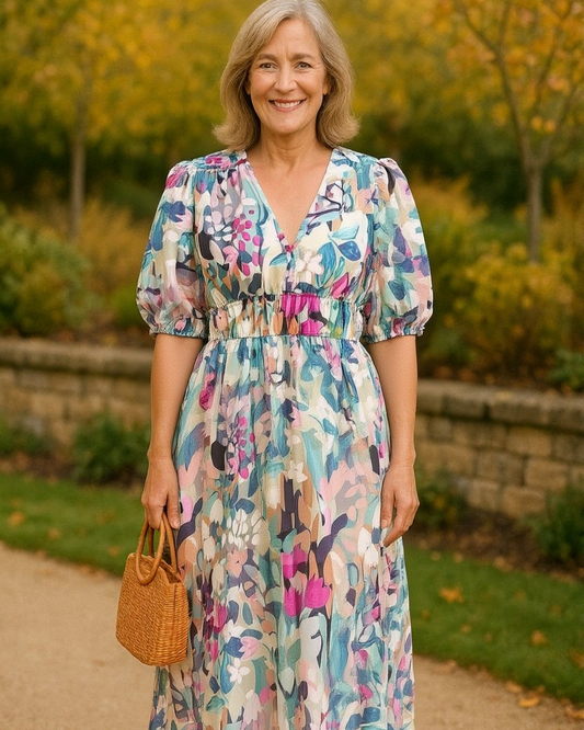 Rosalind™ | Elegant Midi Wedding Guest Dress