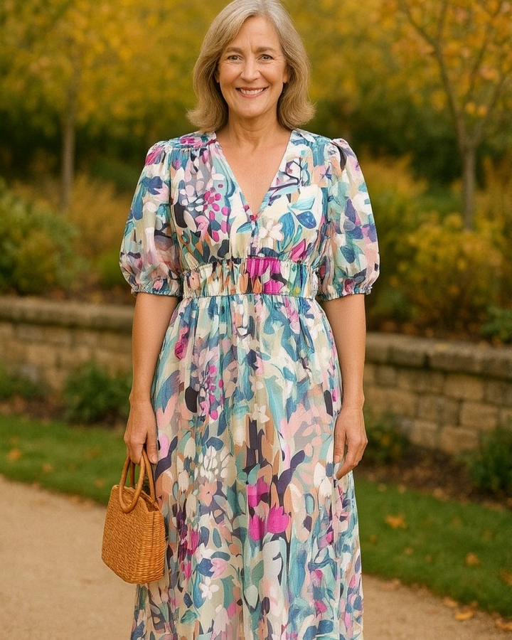 Rosalind™ | Elegant Midi Wedding Guest Dress