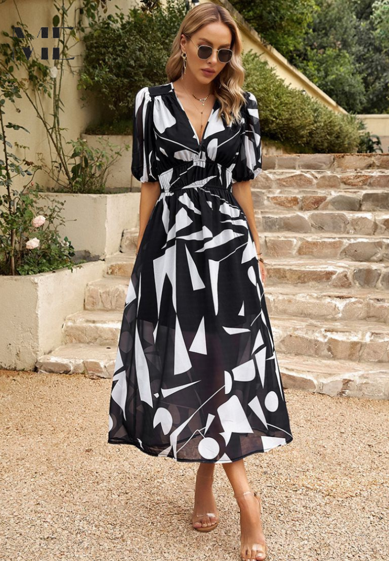 Rosalind™ | Elegant Midi Wedding Guest Dress