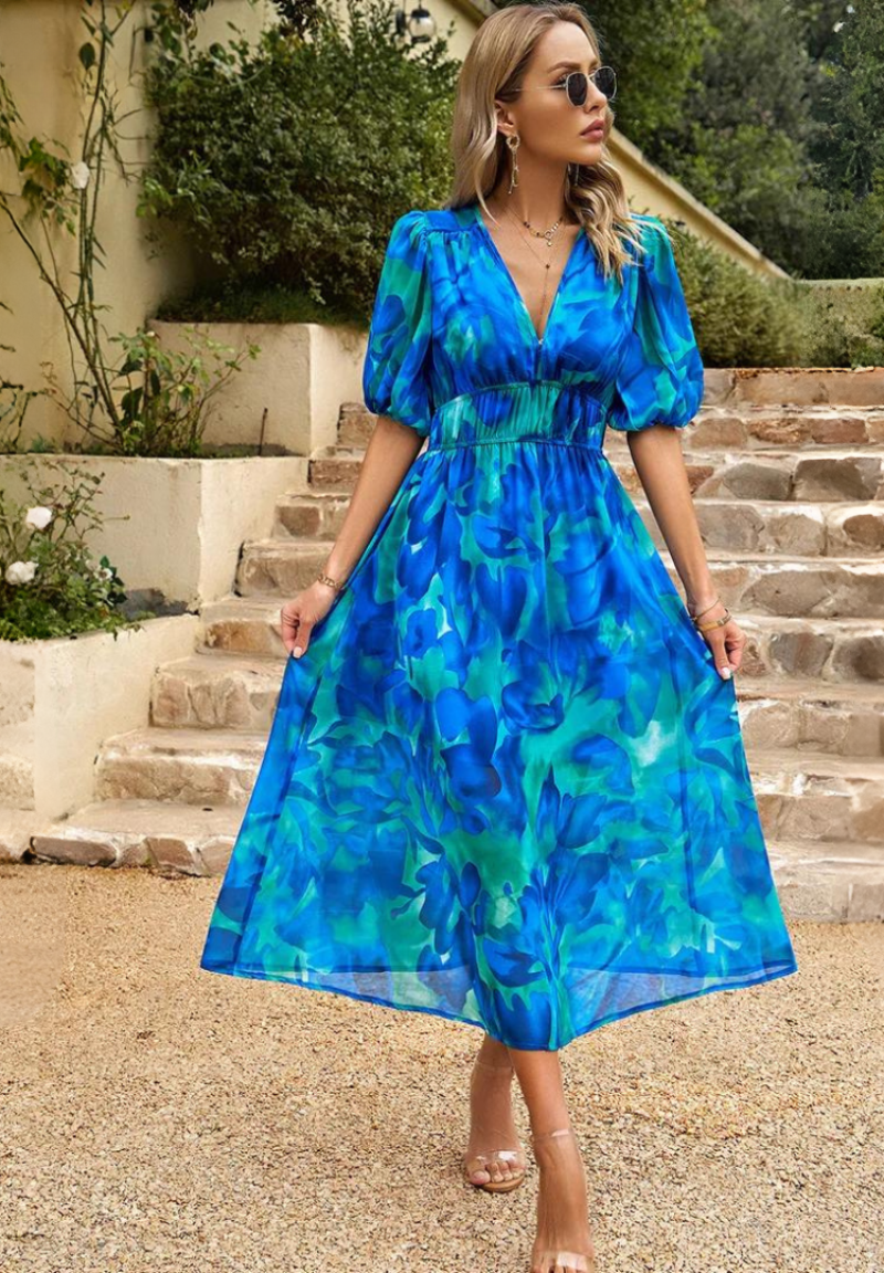Rosalind™ | Elegant Midi Wedding Guest Dress