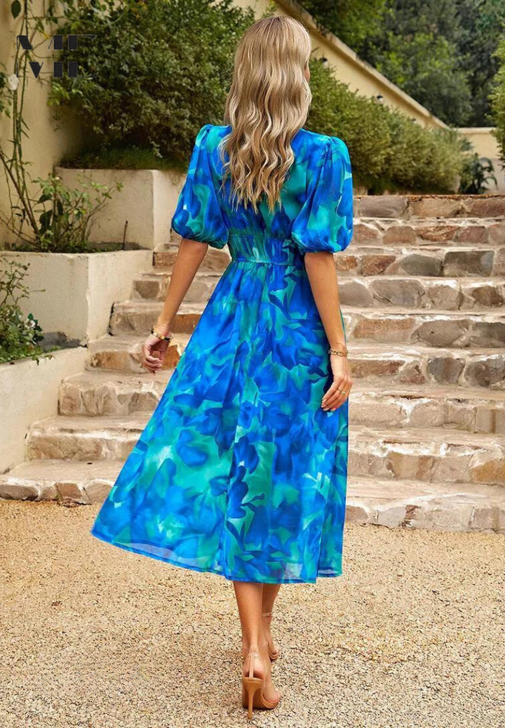 Rosalind™ | Elegant Midi Wedding Guest Dress