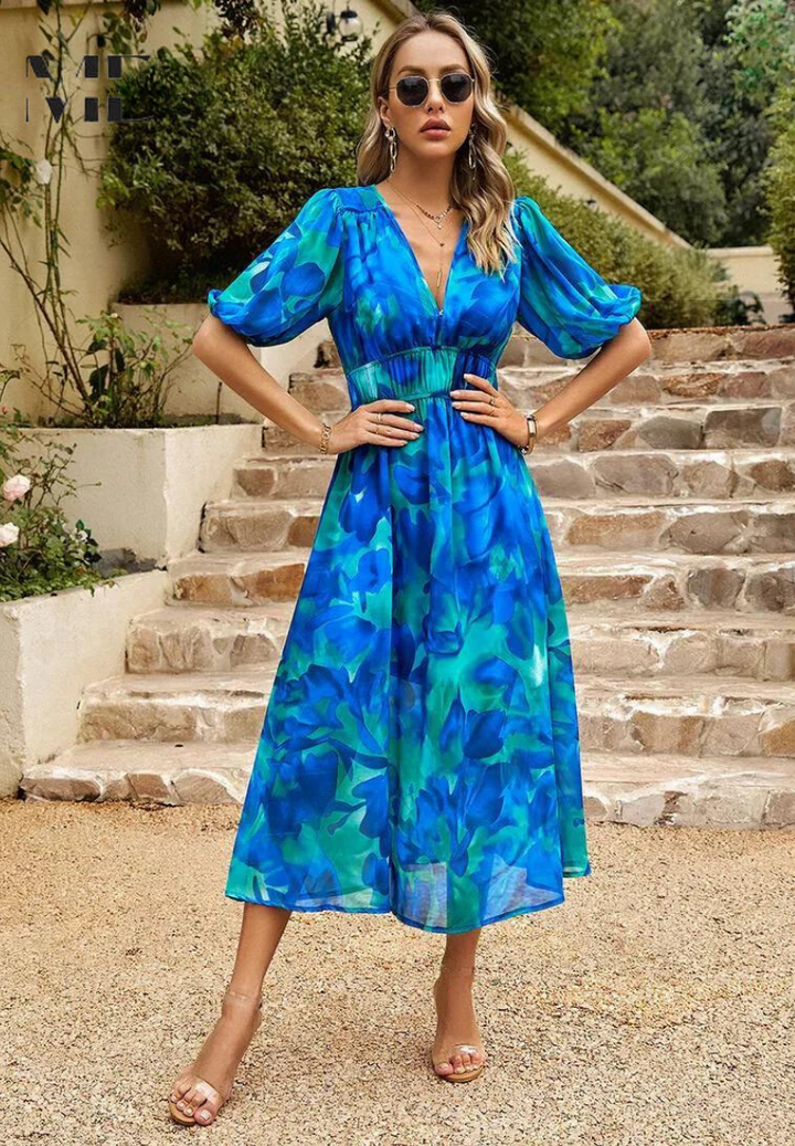Rosalind™ | Elegant Midi Wedding Guest Dress