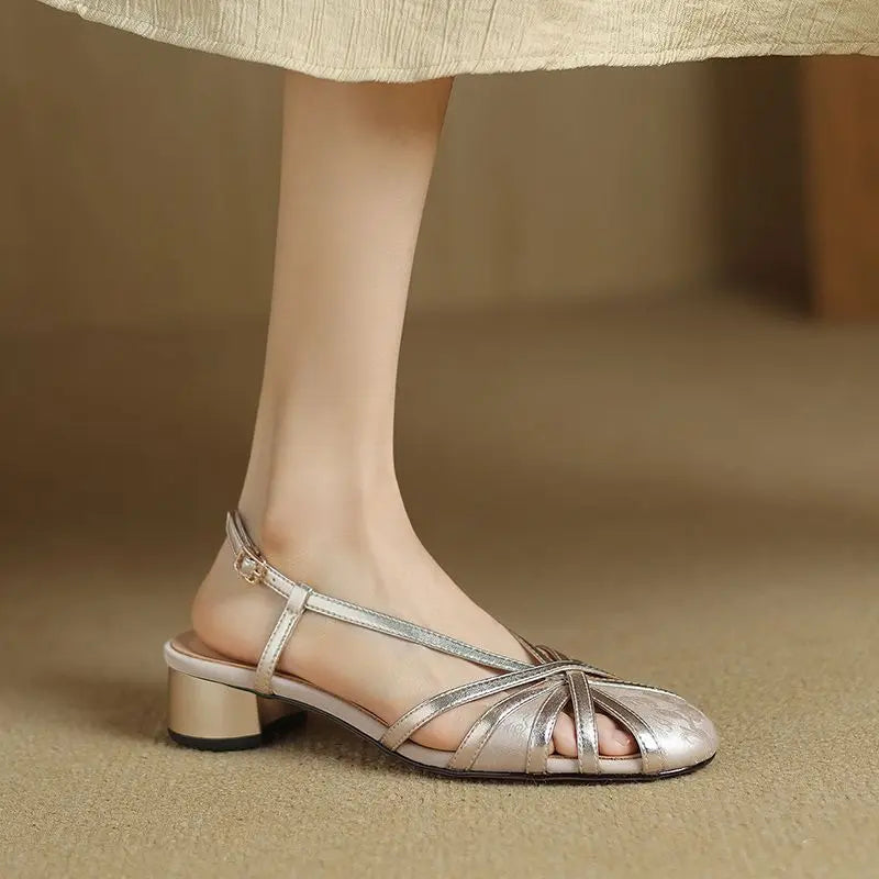 Elegant Sandals for Women - Chic Strappy Design with All-Day Comfort