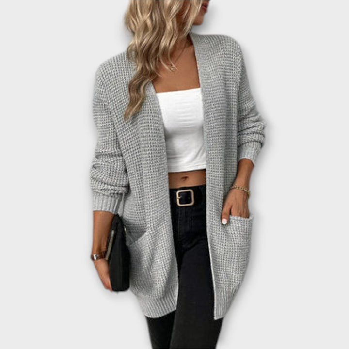 Samantha™ | Soft Black Cardigan Sweater for Women