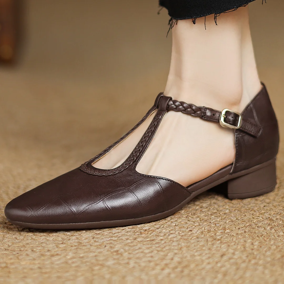 Sarah - Leather Mary Janes 3