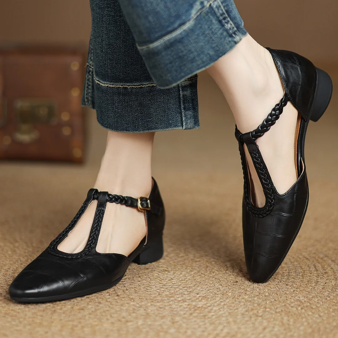 Sarah - Leather Mary Janes 6