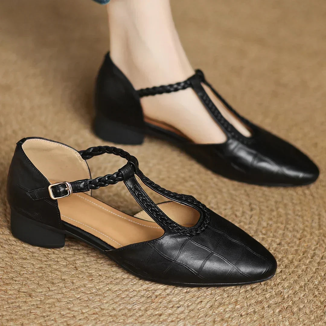 Sarah - Leather Mary Janes 7
