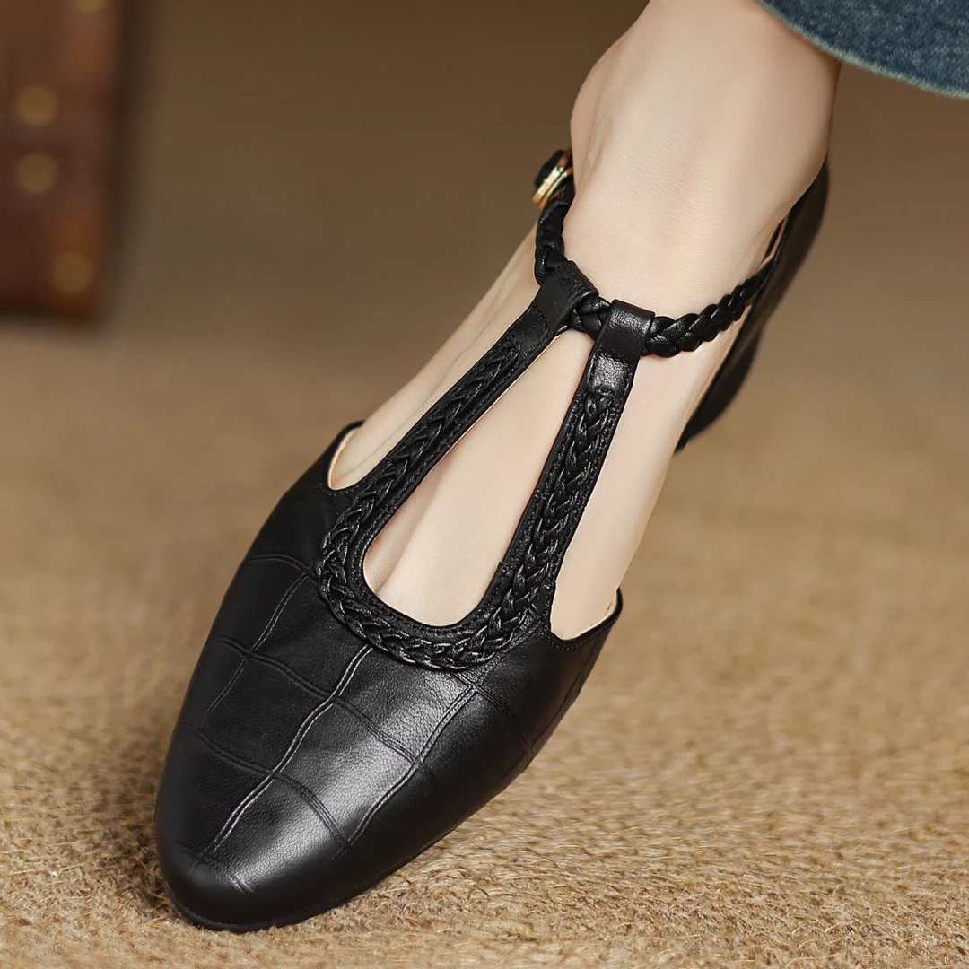 Sarah - Leather Mary Janes 8