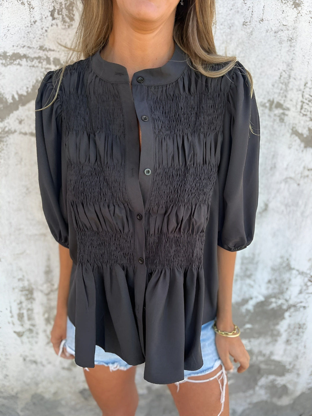 Silvana™ | Elegant Pleated Blouse