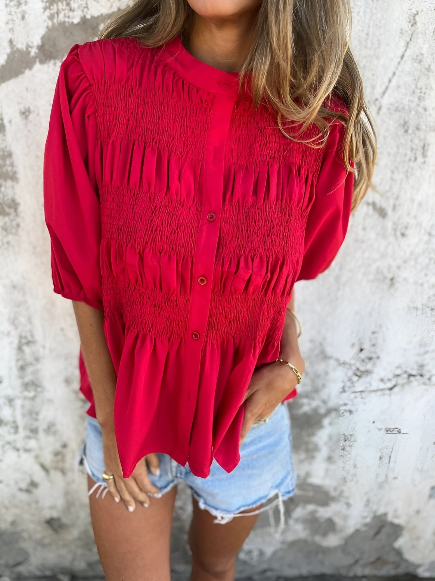 Silvana™ | Elegant Pleated Blouse