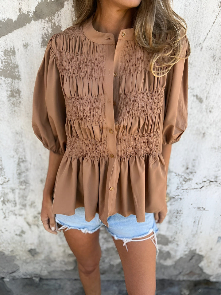 Silvana™ | Elegant Pleated Blouse
