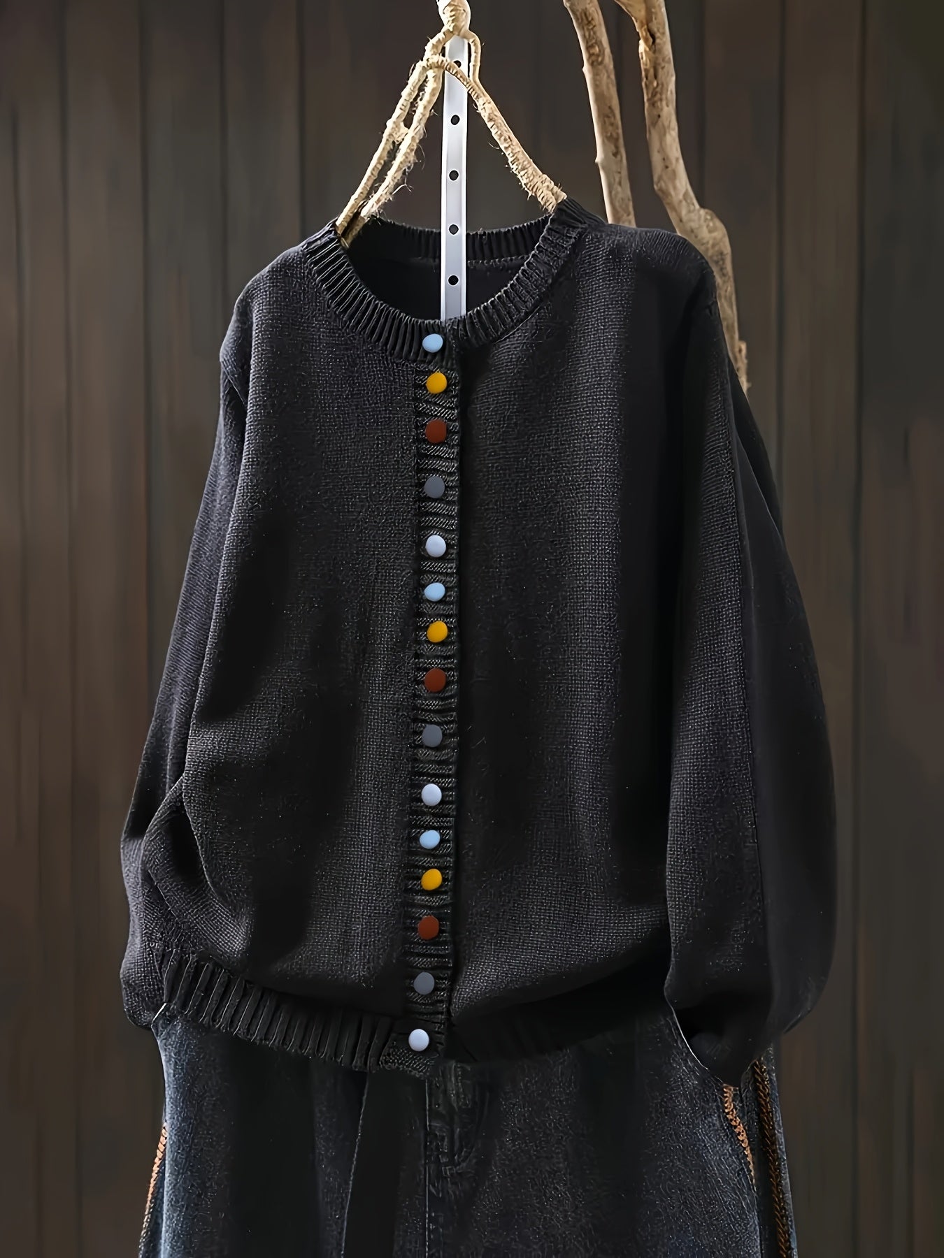 Elizabeth™ | Elegant Black Cardigan Sweater for Women
