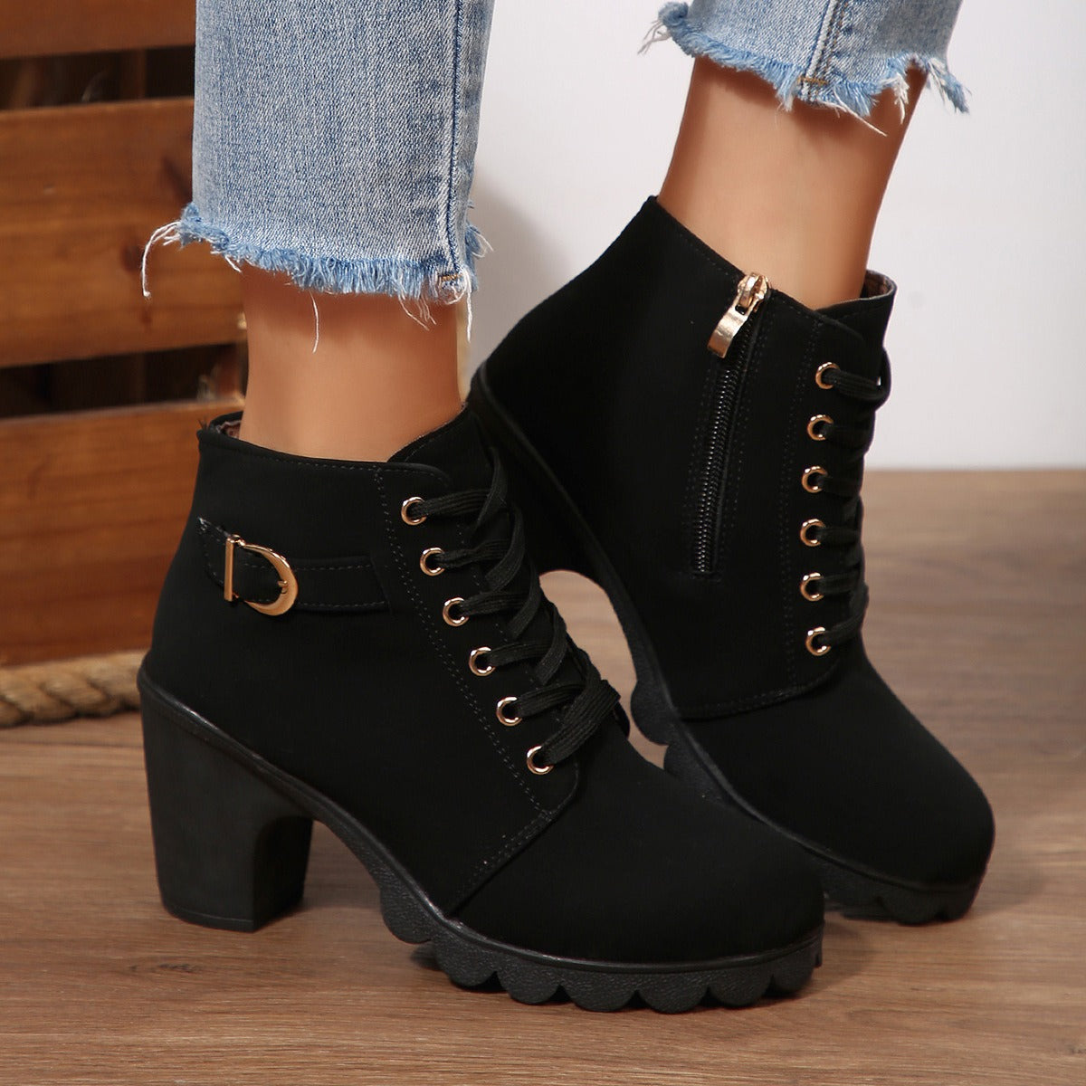Sophia™ | Elegant Black Leather Boots 0