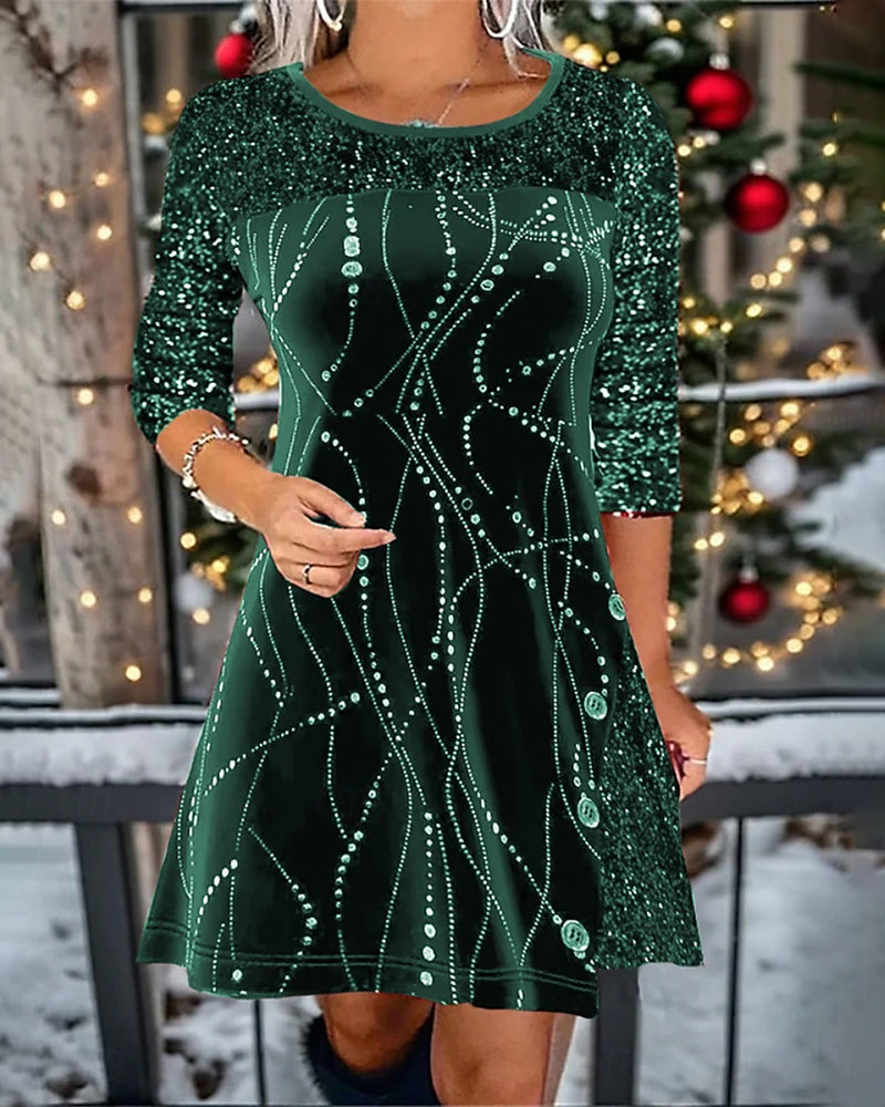Sophia™ | Elegant Women's Dress with Velvet Details 4
