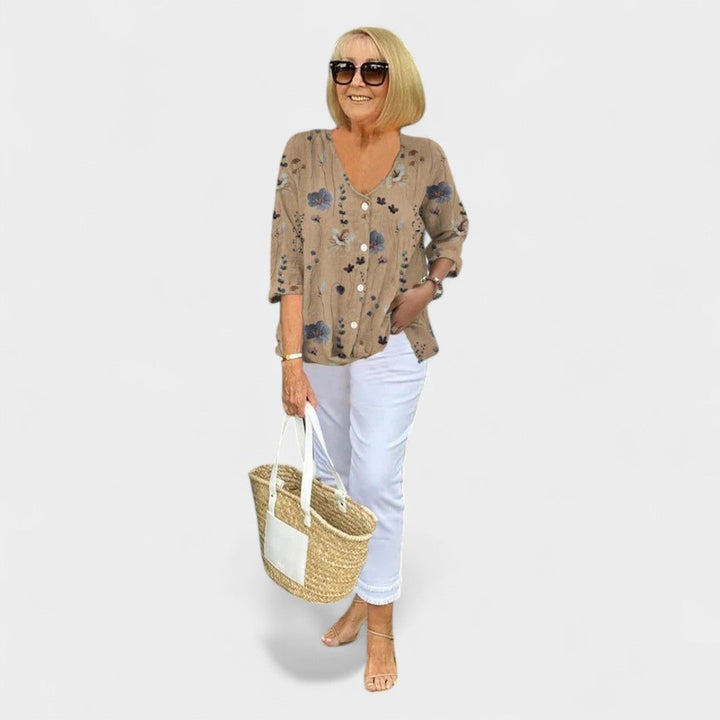 Sophie™ | Flattering V-Neck Blouse