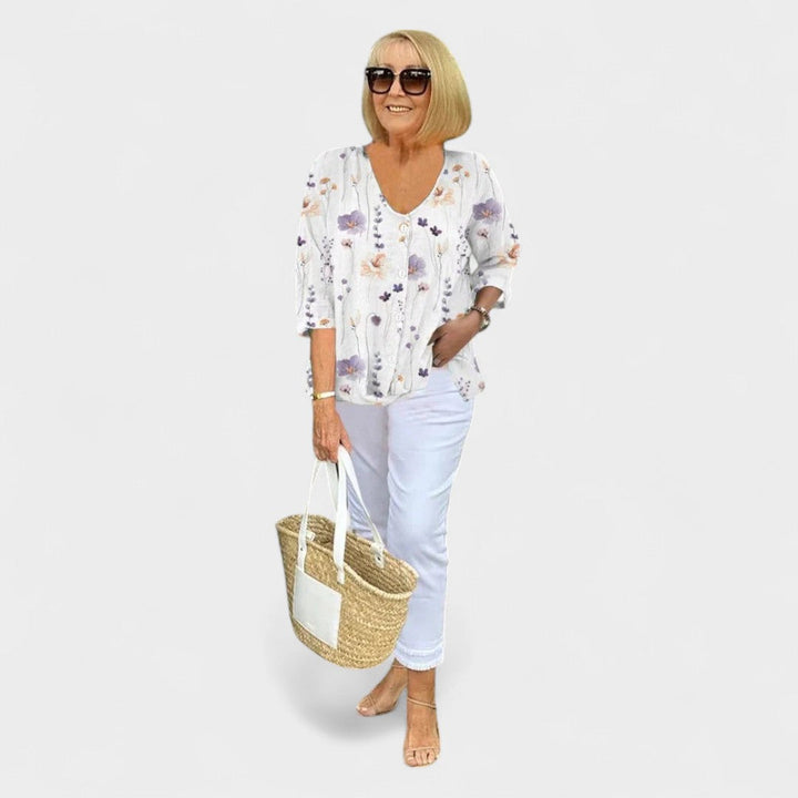 Sophie™ | Flattering V-Neck Blouse