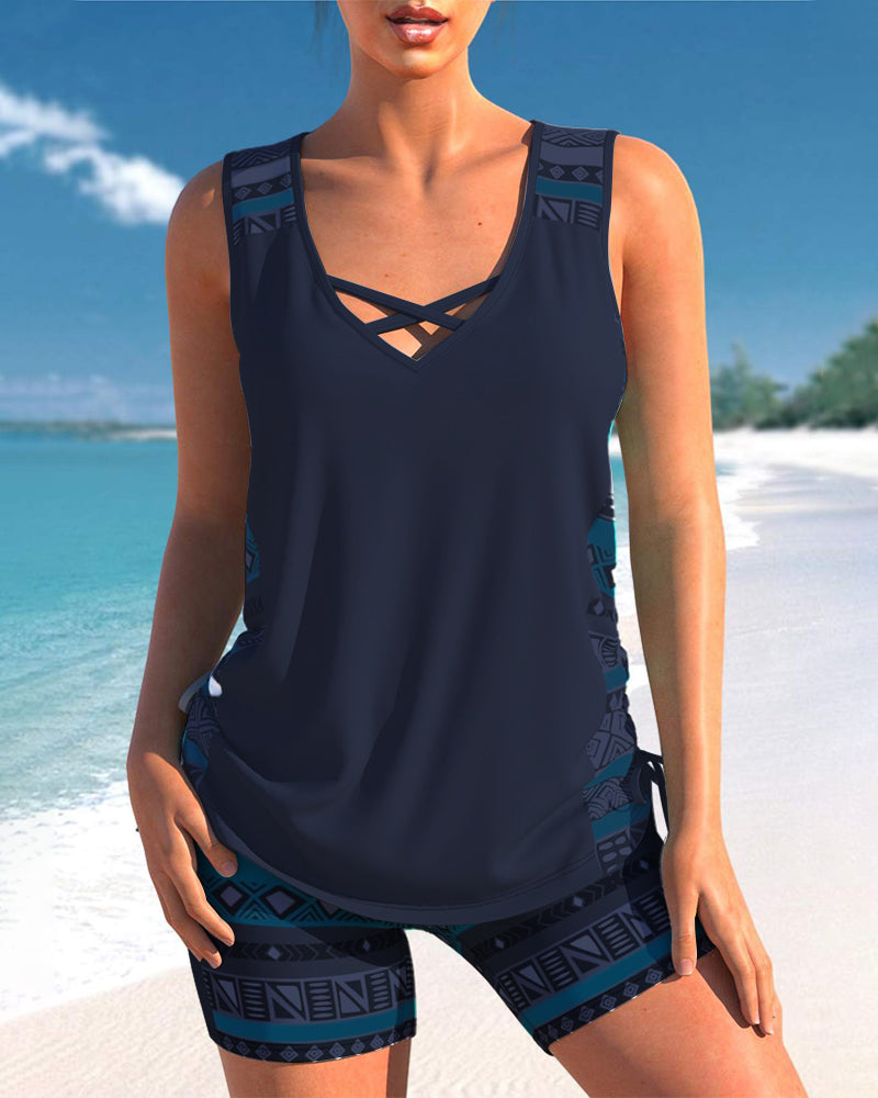 Sylvia - Tankini Featuring Geometric Print