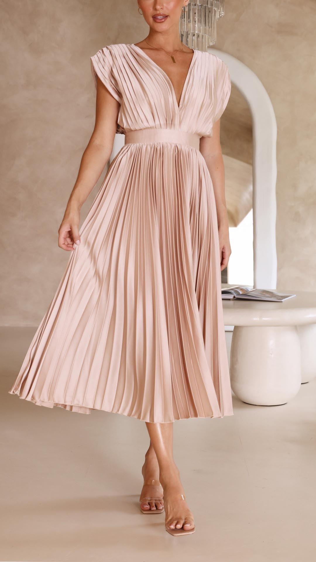 Variant image for Womens Dress - Elegant Wedding Guest or Cocktail Dress with V-Neck-5