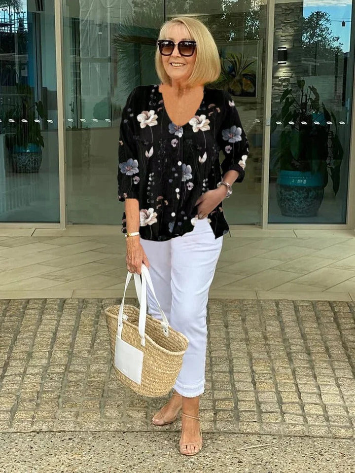 Teresa™ | Timeless Floral Womens Blouse