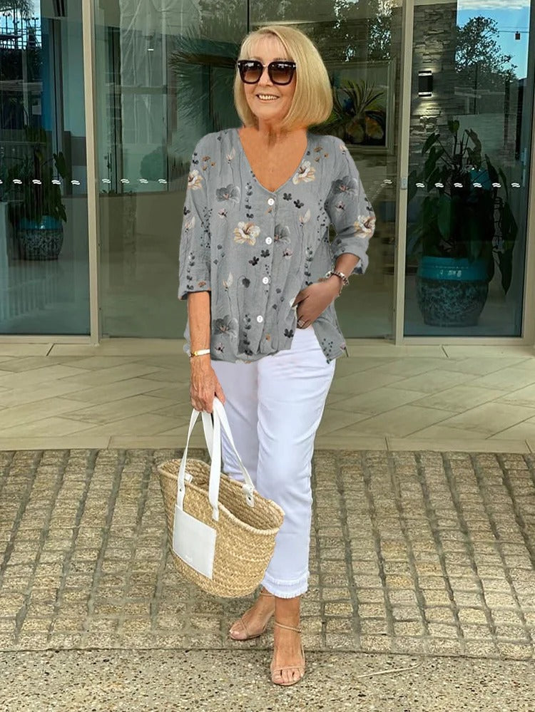 Teresa™ | Timeless Floral Womens Blouse