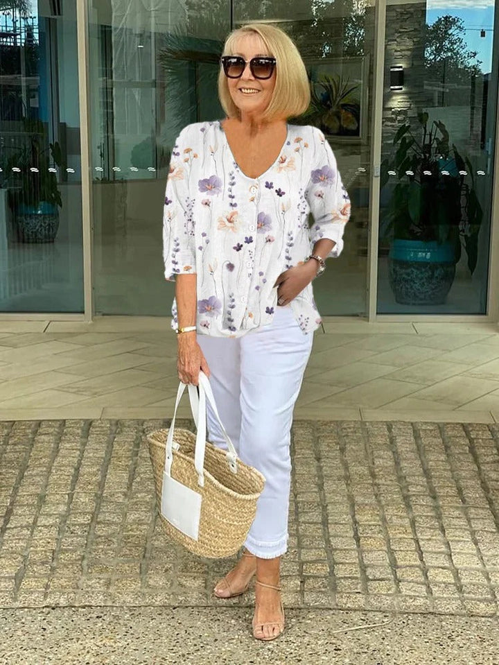 Teresa™ | Timeless Floral Womens Blouse