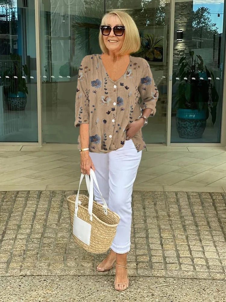Teresa™ | Timeless Floral Womens Blouse