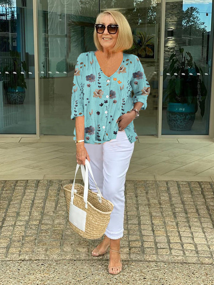 Teresa™ | Timeless Floral Womens Blouse