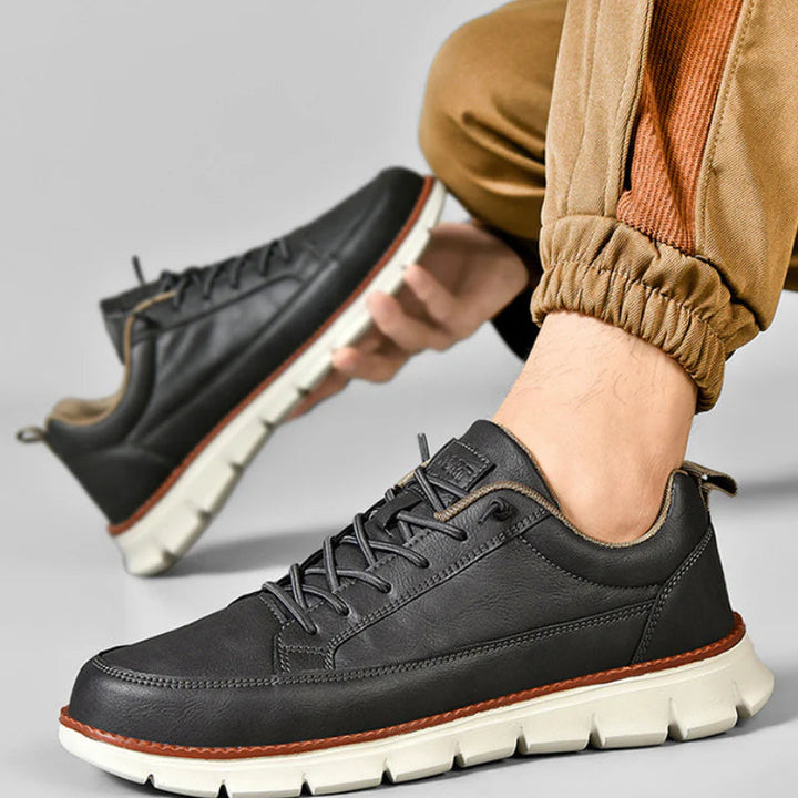 Torricelli™ | Comfortable Black Leather Sneakers