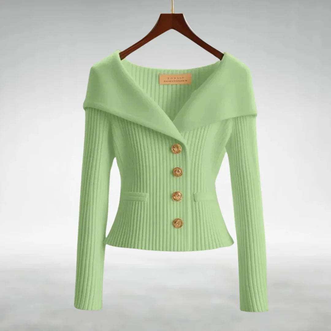 Venice Elegant Black Cardigan Sweater - Soft, Flattering Fit for Women