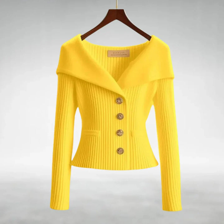 Venice Elegant Black Cardigan Sweater - Soft, Flattering Fit for Women