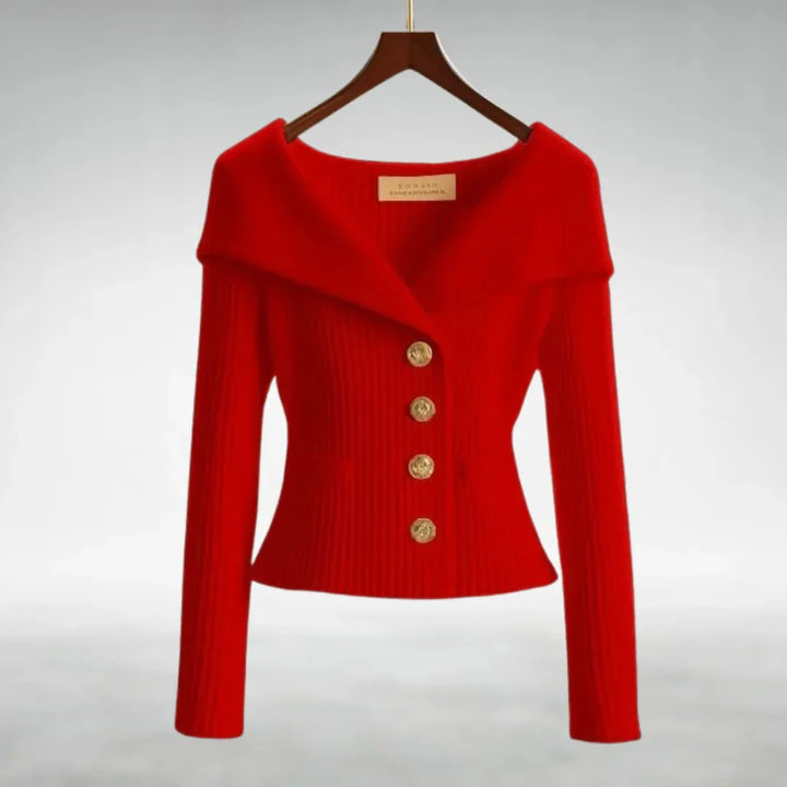 Venice Elegant Black Cardigan Sweater - Soft, Flattering Fit for Women