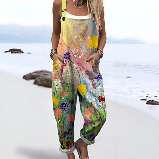 Vintage Floral Jumpsuit Women - Effortless Style & All-Day Comfort