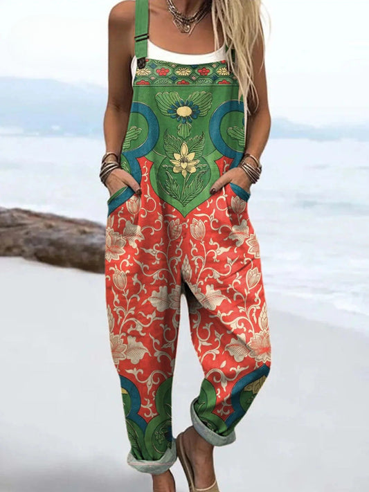 Vintage Floral Jumpsuit Women - Effortless Style & All-Day Comfort