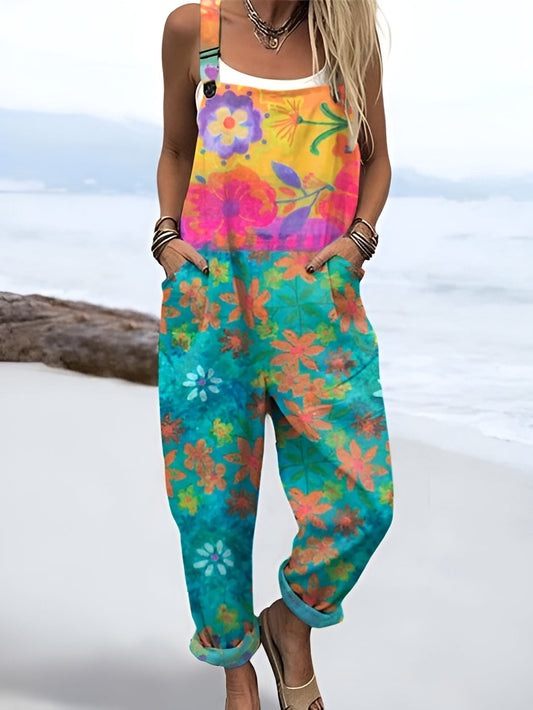 Vintage Floral Jumpsuit Women - Effortless Style & All-Day Comfort